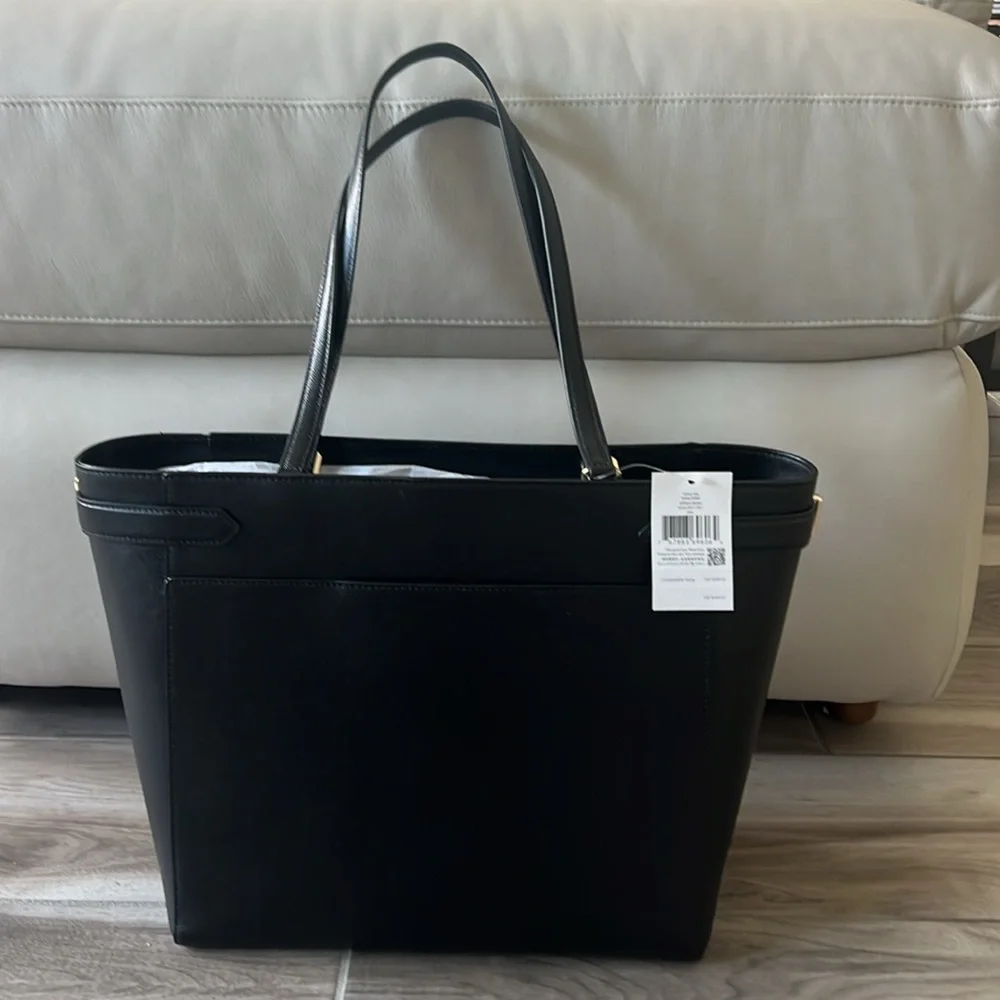 Kate Spade New York Staci Large Laptop Tote Leather Handbag Black